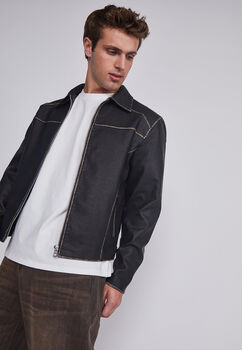 Chaqueta Hombre Motera Negro Sioux